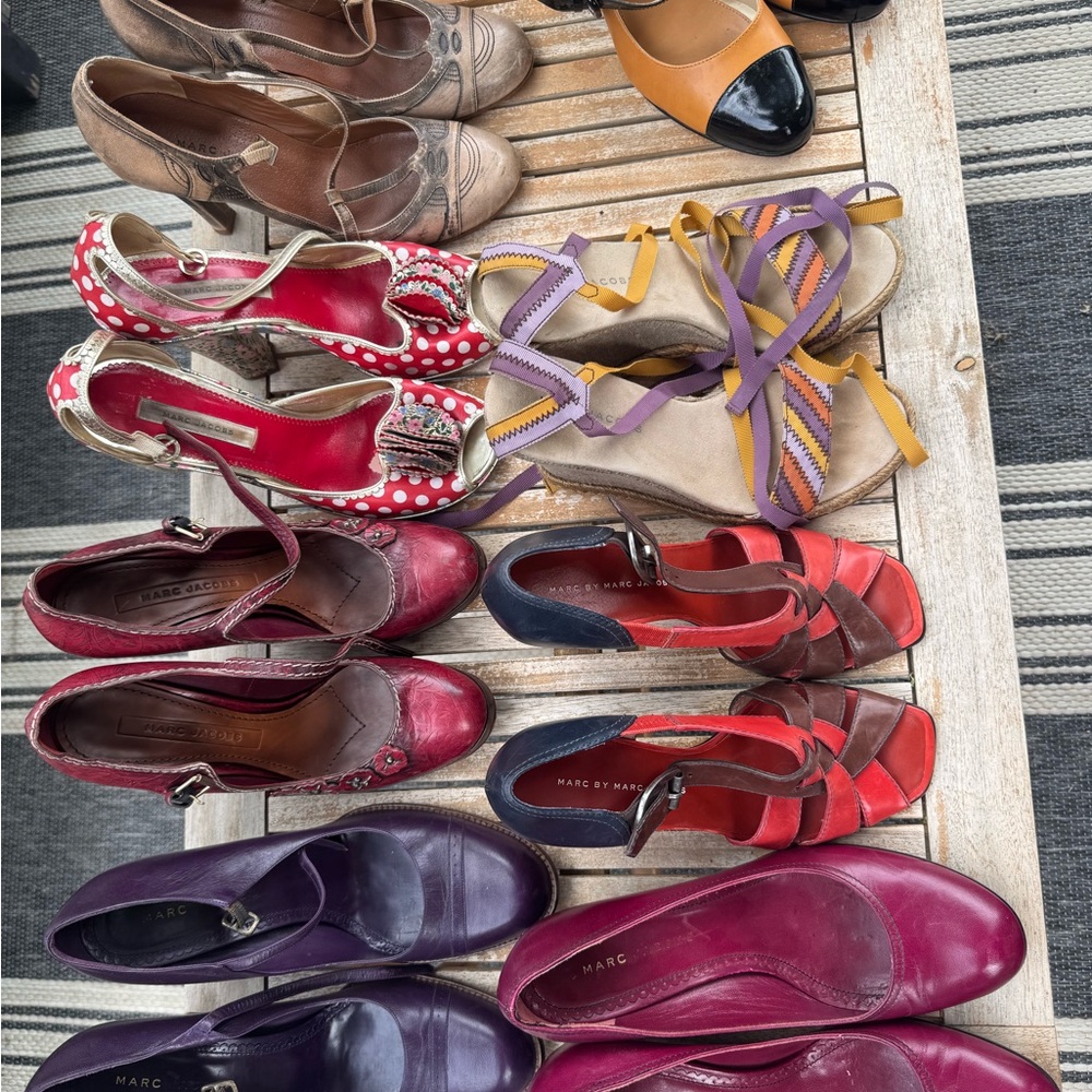 Marc Jacobs Heels sz 9, 39 & (1)9.5 good shape, little wear. Enzo Angelini 9.5